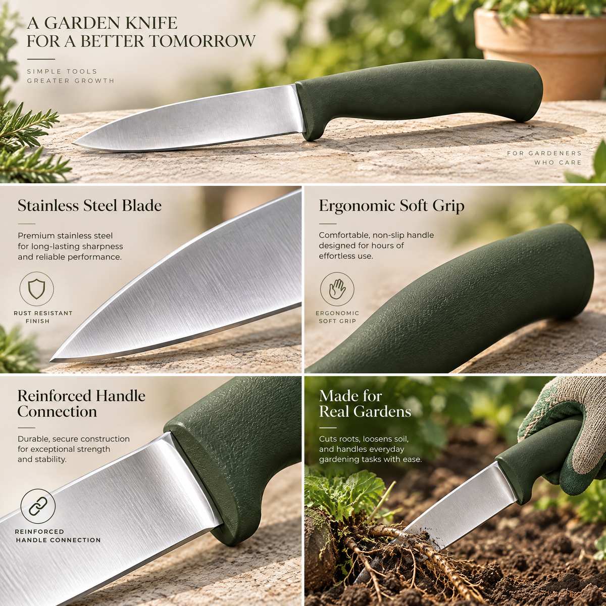 Valtherin™ Stainless Steel Garden Planting Knife
