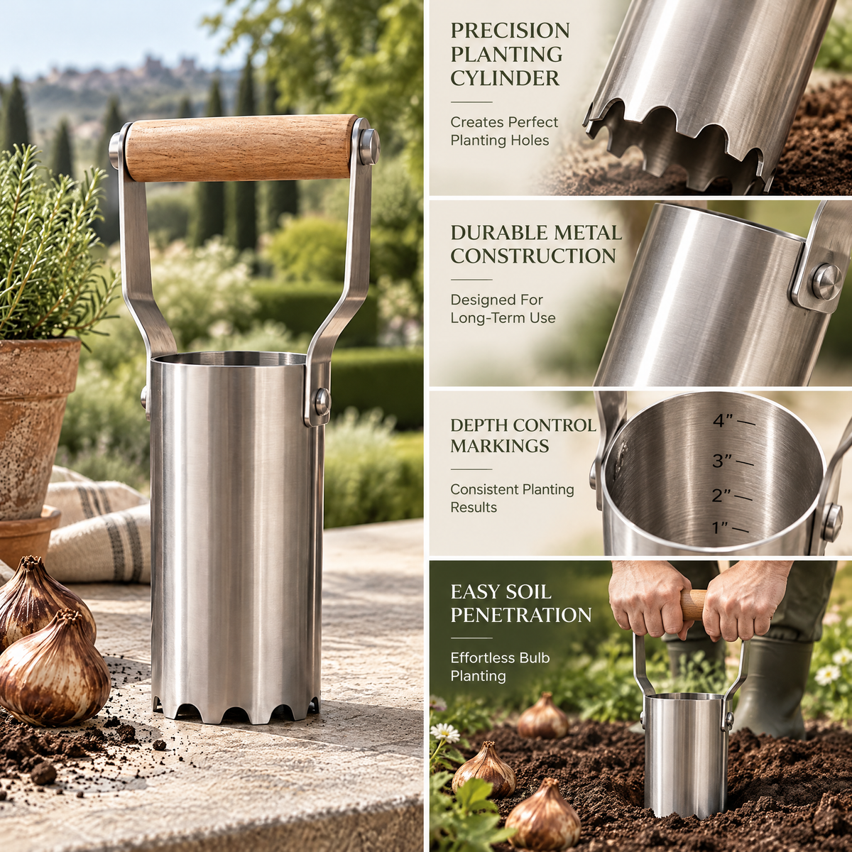 Valtherin™ Stainless Steel Bulb Planter